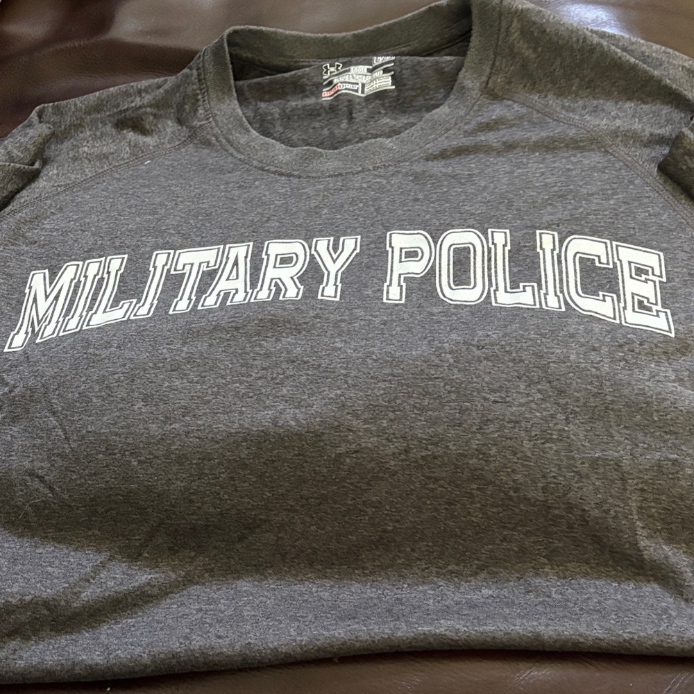 Under Armour Dark Heather Gray Military Police Graphic Tee
